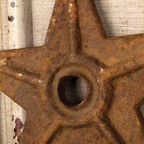 #52902 9" Antique Cast Iron Building Star Bracket image 4