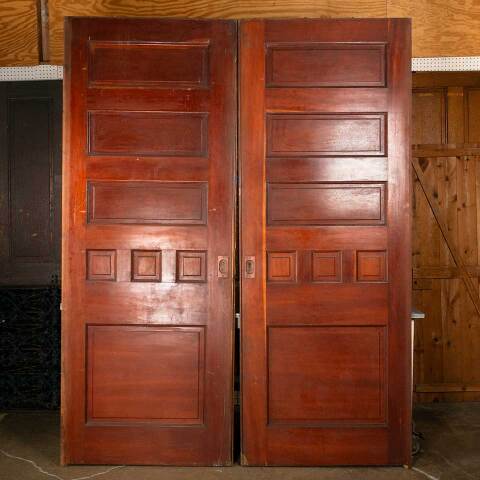#52913 74x96 Salvaged Antique Wood Pocket Doors image 4