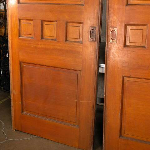 #52913 74x96 Salvaged Antique Wood Pocket Doors image 2