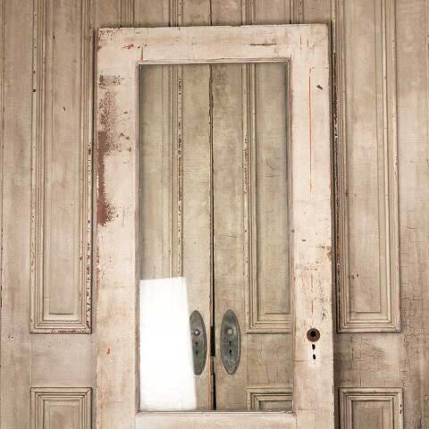 #52914 36x82 Antique Wood Full-View Entry Door image 2