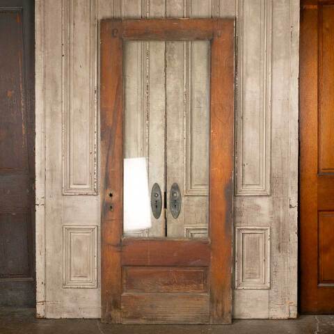#52914 36x82 Antique Wood Full-View Entry Door image 4