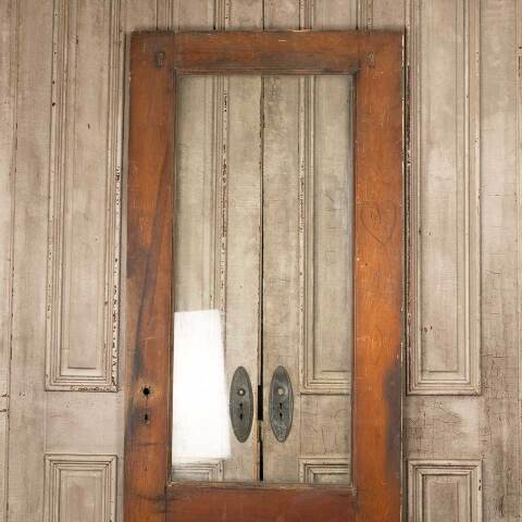 #52914 36x82 Antique Wood Full-View Entry Door image 6