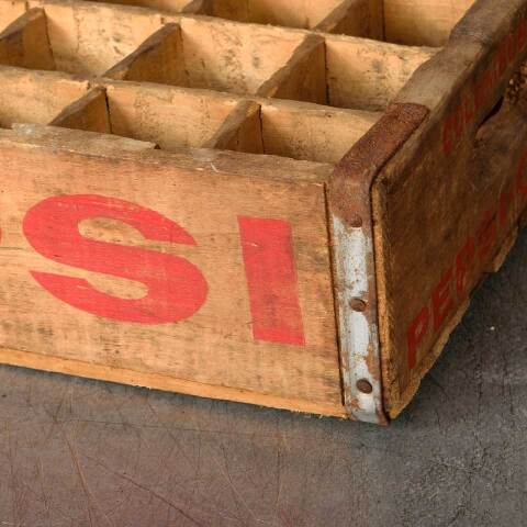 #52916 Antique Wood PEPSI-COLA Bottle Crate image 2