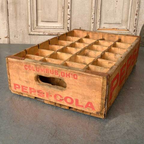 #52916 Antique Wood PEPSI-COLA Bottle Crate image 3