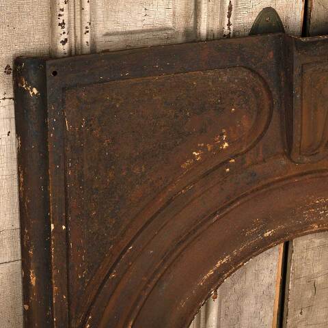 #52922 33x38 Antique Iron Fireplace Mantel Front image 2