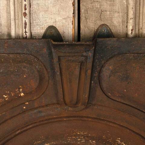 #52922 33x38 Antique Iron Fireplace Mantel Front image 4