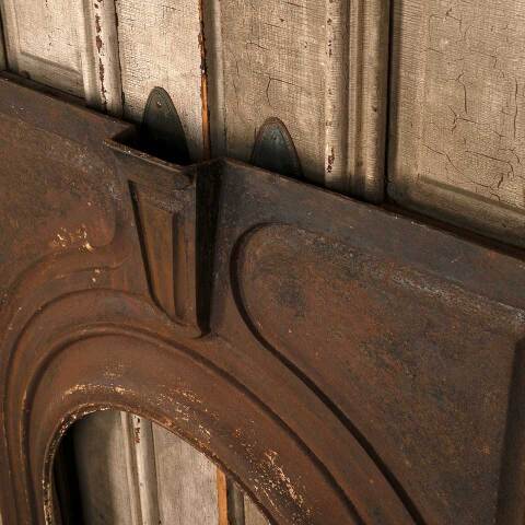 #52922 33x38 Antique Iron Fireplace Mantel Front image 7