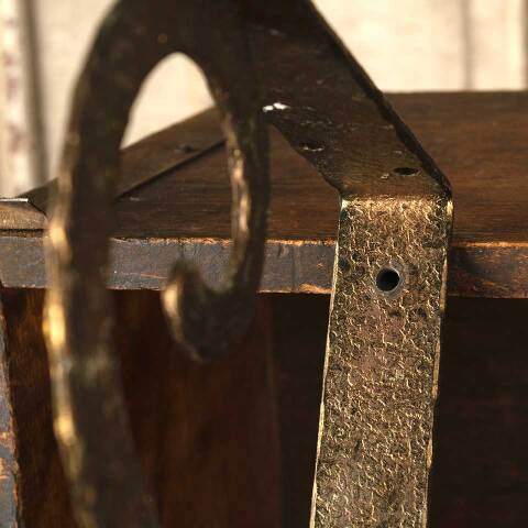 #52935 Set of 2 Vintage Metal Wall Shelf Brackets image 6