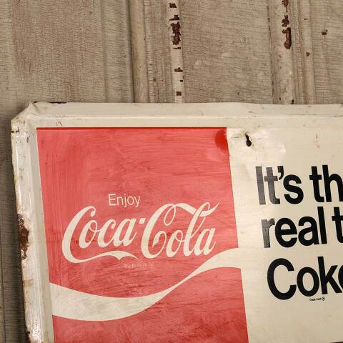 #52956 Vintage Coca-Cola Metal Menu Board Sign image 2