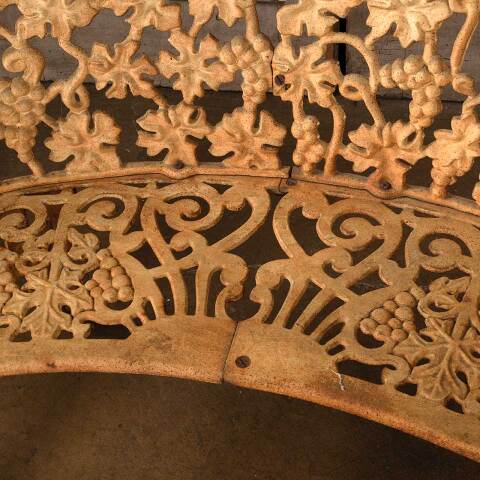 #52959 Vintage Cast Iron Garden Patio Bench image 2