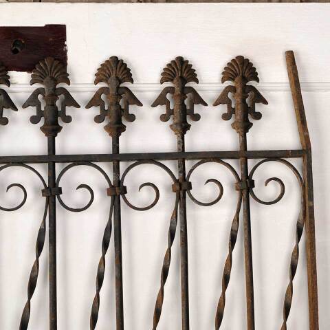 #52962 Antique Wrought Iron Window Guard Panel image 6