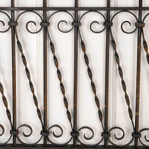 #52963 Antique Wrought Iron Window Guard Panel image 4