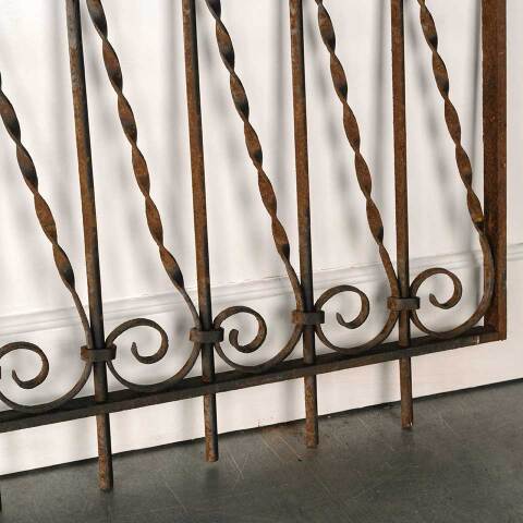 #52964 Antique Wrought Iron Window Guard Panel image 3