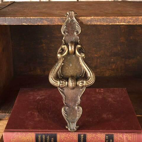 #52991 Vintage Brass Furniture Pull Handle Hardware image 2