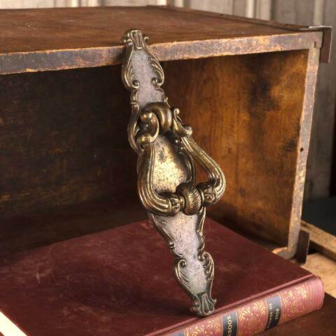 #52991 Vintage Brass Furniture Pull Handle Hardware image 4