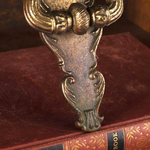 #52991 Vintage Brass Furniture Pull Handle Hardware image 6