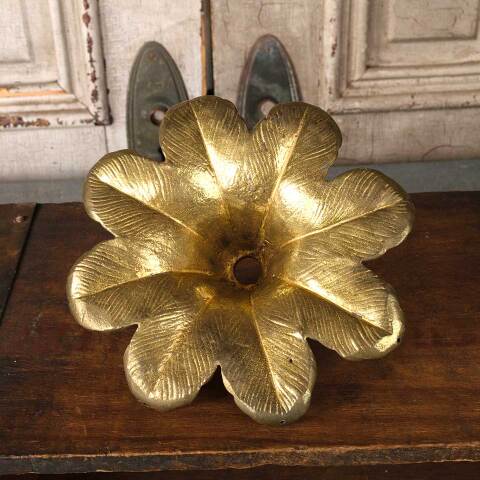 #52999 Antique Solid Brass Floral Chandelier Part image 2