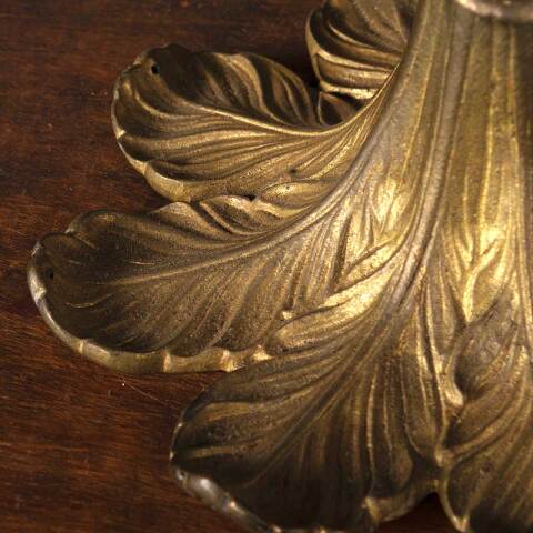 #52999 Antique Solid Brass Floral Chandelier Part image 5