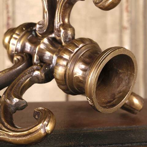 #53006 Ornate Antique Brass Lamp Base image 5