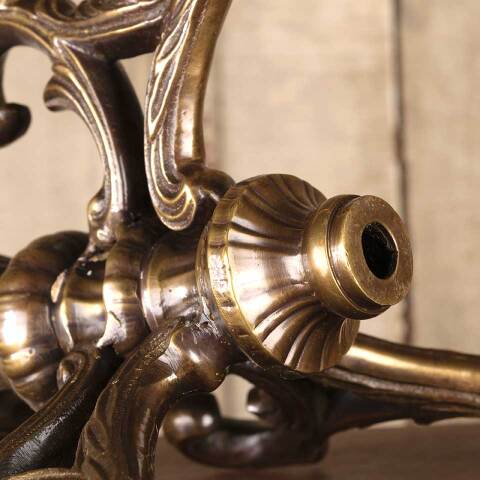 #53006 Ornate Antique Brass Lamp Base image 6