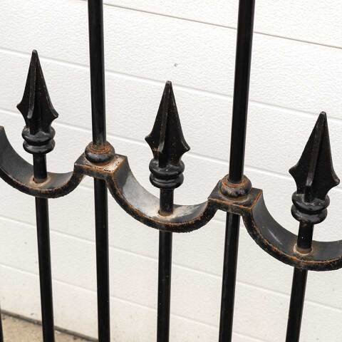 #53091 Salvaged Ohio Statehouse Iron Fence Panels image 6