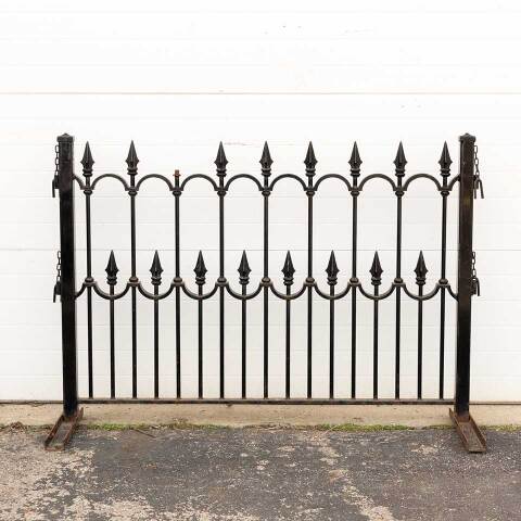 #53091 Salvaged Ohio Statehouse Iron Fence Panels image 8