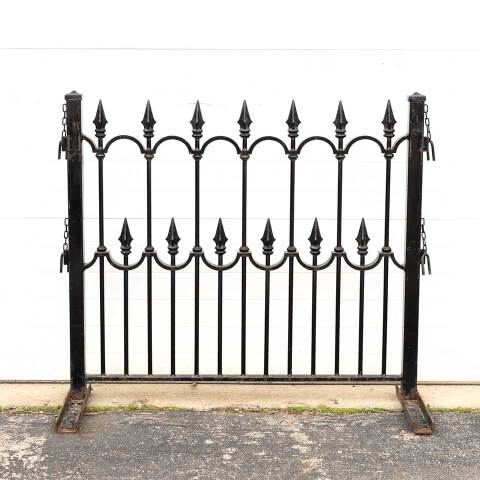 #53092 Salvaged Ohio Statehouse Iron Fence Panels image 8