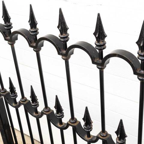 #53092 Salvaged Ohio Statehouse Iron Fence Panels image 3