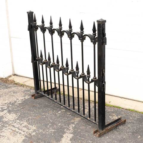 #53092 Salvaged Ohio Statehouse Iron Fence Panels image 2