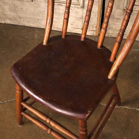 #53172 Antique Wooden Chair w/ Bentwood Back image 3