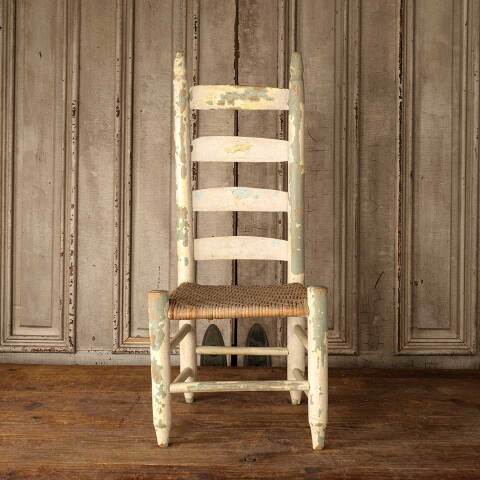 #53175 Antique Wood Ladder-Back Child's Chair image 2