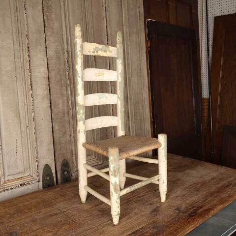 #53175 Antique Wood Ladder-Back Child's Chair image 4