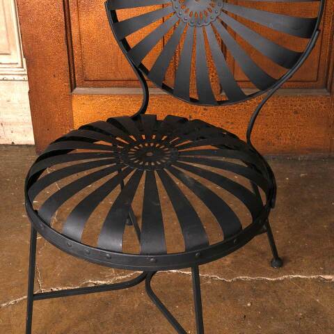 #53176 Vintage Metal Francois Carre Garden Chair image 3