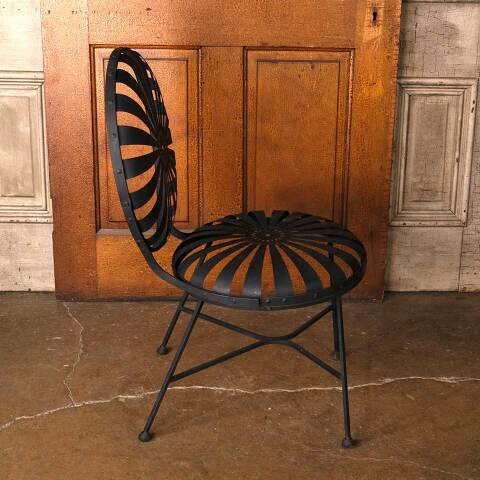 #53176 Vintage Metal Francois Carre Garden Chair image 4