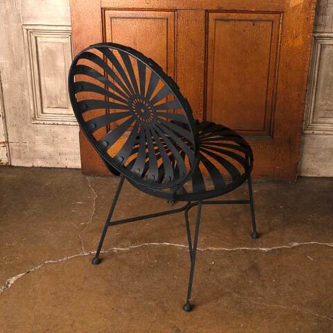 #53176 Vintage Metal Francois Carre Garden Chair image 5