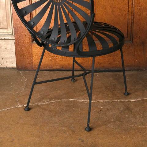 #53176 Vintage Metal Francois Carre Garden Chair image 6