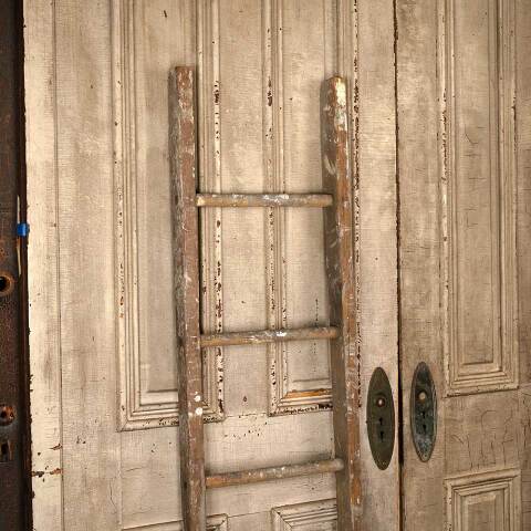 #53177 Antique Primitive 5 Rung Wood Ladder image 2