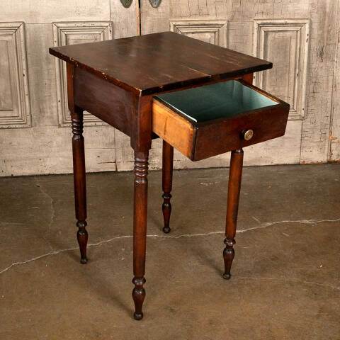 #53183 Antique Wood Side Table Night Stand image 5