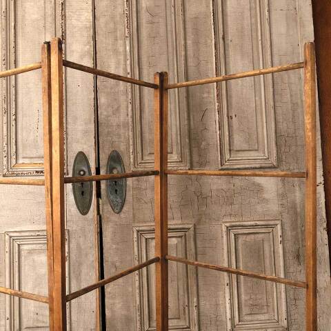 #53187 Antique Wood Trifold Ladder Drying Rack image 3