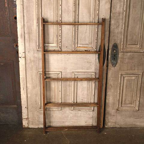 #53187 Antique Wood Trifold Ladder Drying Rack image 5