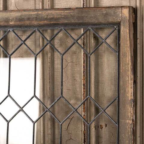 #53189 52x28 Antique Leaded Glass Window Sash image 4