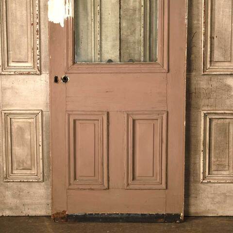 #53190 32x80 Antique Half Lite Wood Entry Door image 3