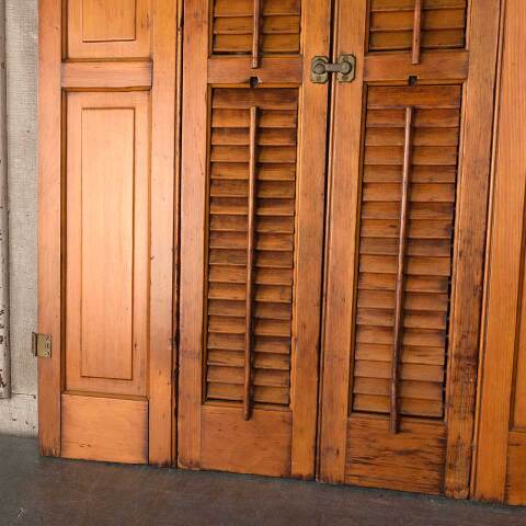 #53194 31x41 Antique Pine Wood Interior Shutters image 3