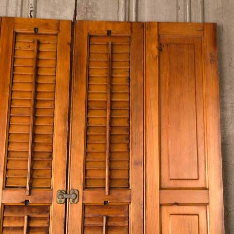 #53194 31x41 Antique Pine Wood Interior Shutters image 4