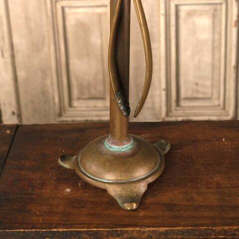 #53203 Antique Solid Brass Fireplace Tools & Stand image 2