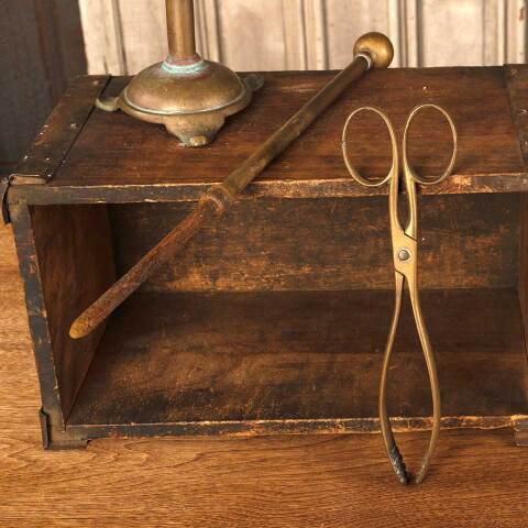 #53203 Antique Solid Brass Fireplace Tools & Stand image 5