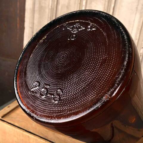 #53204 Vintage Amber Glass Apothecary Bottle image 6