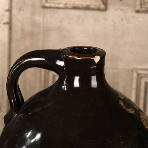 #53205 Antique Stoneware Handled Whiskey Jug image 2
