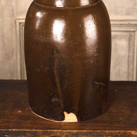 #53220 Antique Stoneware Crock Canning Storage Jar image 3