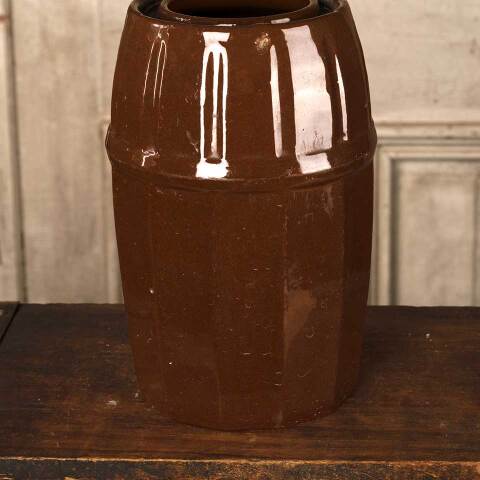 #53222 Antique Stoneware Crock Canning Storage Jar image 4